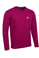 g.THE OPEN MORAR The Open Crew Neck Lambswool Midweight Golf Sweater - Raspberry Marl