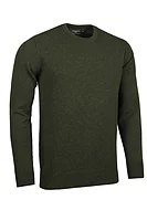 g.MORAR Crew Neck Lambswool Midweight Golf Sweater - Seaweed Marl