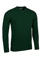 g.MORAR Crew Neck Lambswool Midweight Golf Sweater - Tartan Green