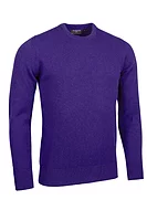 g.MORAR Crew Neck Lambswool Midweight Golf Sweater - Violet
