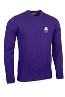 g.RYDER CUP MORAR Ryder Cup Crew Neck Lambswool Midweight Golf Sweater - Violet