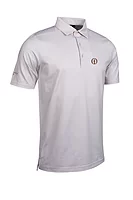 g.THE OPEN MORTON The Open Micro Tee Print Performance Golf Shirt - White/Linen