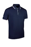 g.ETHAN Tipped Performance Pique Golf Shirt - Navy/White