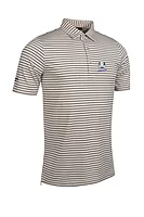 g.RYDER CUP MUIRHEAD Ryder Cup Pencil Stripe Performance Golf Shirt - Linen/Black