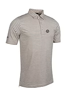 g.THE OPEN MUIRHEAD The Open Pencil Stripe Performance Golf Shirt - Linen/Black