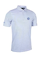 g.THE OPEN MUIRHEAD The Open Pencil Stripe Performance Golf Shirt - White/Tahiti
