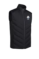 g.RYDER CUP NEWTON Ryder Cup Full Zip Thermal Padded Performance Heavyweight Golf Gilet - Black