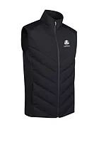 g.RYDER CUP NEWTON Ryder Cup Full Zip Thermal Padded Performance Heavyweight Golf Gilet - Black