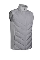 g.NEWTON Full Zip Thermal Padded Performance Heavyweight Golf Gilet - Mid Grey Marl