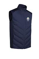 g.RYDER CUP NEWTON Ryder Cup Full Zip Thermal Padded Performance Heavyweight Golf Gilet - Navy