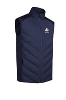 g.RYDER CUP NEWTON Ryder Cup Full Zip Thermal Padded Performance Heavyweight Golf Gilet - Navy