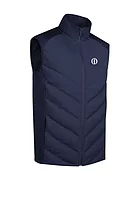 g.THE OPEN NEWTON The Open Full Zip Thermal Padded Performance Thermal Golf Gilet - Navy