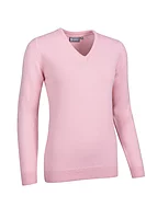 g.NINA V Neck Lambswool Midweight Golf Sweater - Candy