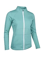 s.NIRA SALE Zip Front Thermal Fleece Showerproof Golf Jacket Sale - Mint/White