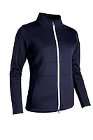 s.NIRA SALE Zip Front Thermal Fleece Showerproof Golf Jacket Sale - Navy/White