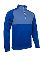 g.ORAN Quarter Zip Colour Block Golf Midlayer - Ascot Blue/White
