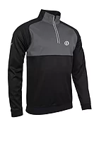 g.THE OPEN ORAN The Open Quarter Zip Colour Block Golf Midlayer - Black/White