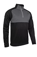 g.ORAN Quarter Zip Colour Block Golf Midlayer - Black/White