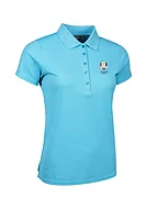 g.RYDER CUP PALOMA Ryder Cup Performance Pique Golf Shirt - Aqua
