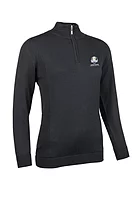 g.RYDER CUP PENELOPE Ryder Cup Quarter Zip Water Repellent Lined Merino Heavyweight Golf Sweater - Charcoal Marl