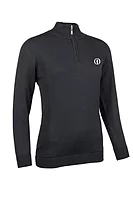 g.THE OPEN PENELOPE The Open Quarter Zip Water Repellent Lined Merino Heavyweight Golf Sweater - Charcoal Marl