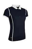 g.PERRIE SALE Contrast Piping Performance Pique Golf Shirt Sale - Navy/White