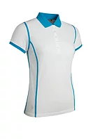 g.PERRIE SALE Contrast Piping Performance Pique Golf Shirt Sale - White/Cobalt