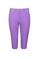 g.PHOEBE Lightweight Stretch Performance Golf Pedal Pushers - Amethyst