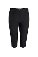 g.PHOEBE Lightweight Stretch Performance Golf Pedal Pushers - Black