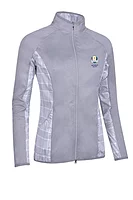 g.RYDER CUP POPPY Ryder Cup Zip Front Showerproof Performance Golf Jacket - Light Grey Marl/White/Candy