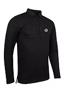 g.THE OPEN PORTREE The Open Long Sleeve Thermal Performance Golf Shirt - Black
