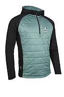 s.RYDER CUP PYRENEES Ryder Cup Hybrid Padded Performance Midweight Golf Hoodie - Pine Green Terrain/Black