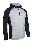 s.RYDER CUP PYRENEES Ryder Cup Hybrid Padded Performance Midweight Golf Hoodie - Silver/Navy