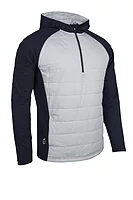 s.PYRENEES Hybrid Padded Performance Midweight Golf Hoodie - Silver/Navy
