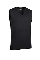 g.RANKIN V Neck Lightweight Merino Golf Slipover - Black