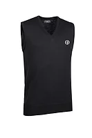 g.THE OPEN RANKIN The Open V Neck Lightweight Merino Golf Slipover - Black