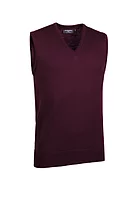 g.RANKIN V Neck Lightweight Merino Golf Slipover - Bordeaux