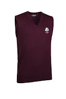 g.RYDER CUP RANKIN Ryder Cup V Neck LightweightMerino Golf Slipover - Bordeaux