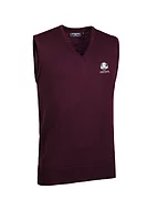 g.RYDER CUP RANKIN Ryder Cup V Neck LightweightMerino Golf Slipover - Bordeaux