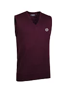 g.THE OPEN RANKIN The Open V Neck Lightweight Merino Golf Slipover - Bordeaux