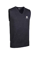 g.RYDER CUP RANKIN Ryder Cup V Neck LightweightMerino Golf Slipover - Charcoal Marl
