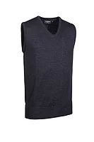 g.RANKIN V Neck Lightweight Merino Golf Slipover - Charcoal Marl