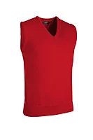 g.RANKIN V Neck Lightweight Merino Golf Slipover - Garnet