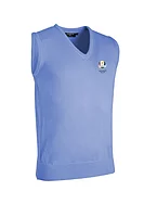 g.RYDER CUP RANKIN Ryder Cup V Neck LightweightMerino Golf Slipover - Light Blue