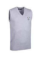 g.RYDER CUP RANKIN Ryder Cup V Neck LightweightMerino Golf Slipover - Light Grey Marl