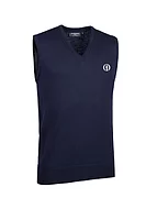 g.THE OPEN RANKIN The Open V Neck Lightweight Merino Golf Slipover - Navy