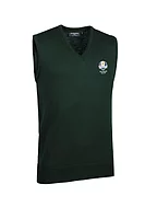g.RYDER CUP RANKIN Ryder Cup V Neck LightweightMerino Golf Slipover - Tartan Green