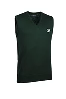 g.THE OPEN RANKIN The Open V Neck Lightweight Merino Golf Slipover - Tartan Green