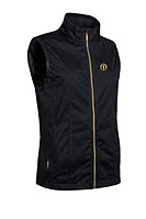 g.THE OPEN REBECCA The Open Zip Front Stretch Showerproof Lightweight Golf Gilet - Black
