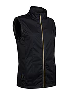g.REBECCA Zip Front Stretch Showerproof Lightweight Golf Gilet - Black
